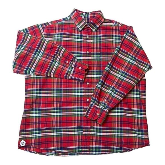 CREMIEUX Men's Red Plaid Button Down Shirt Size XL - Picture 1 of 6